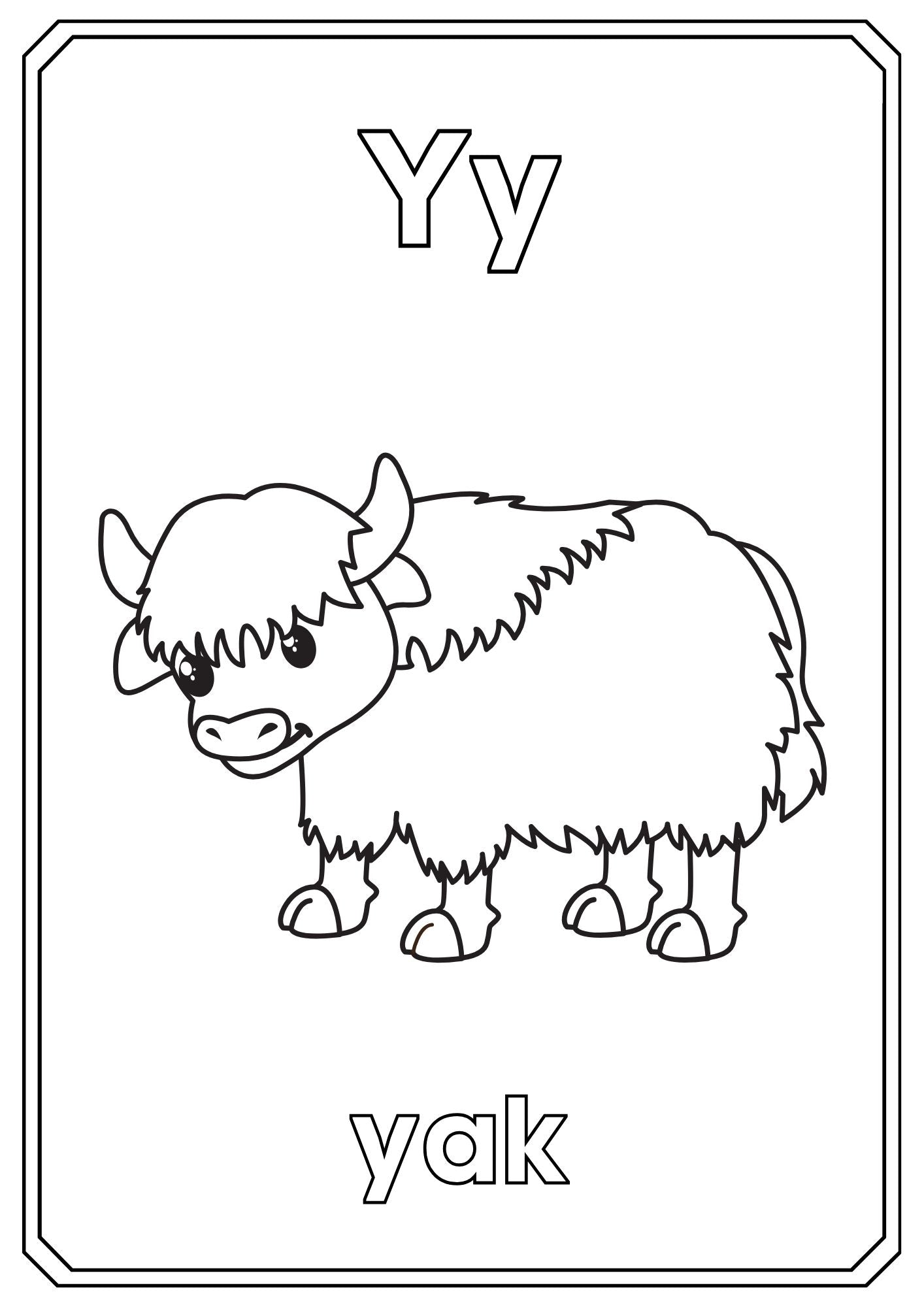 Animal Alphabet Coloring Book – ABC Learning for Kids