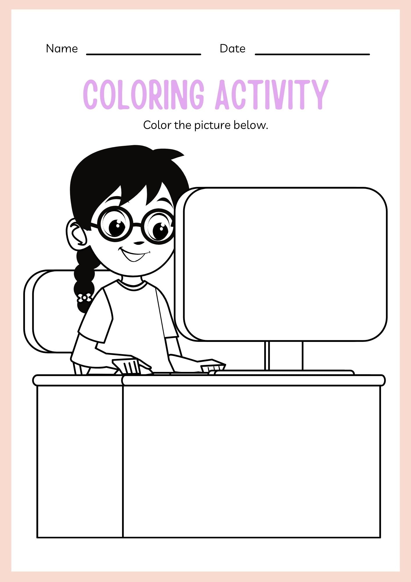 School Supplies ESL Workbook for Kindergarten Kids