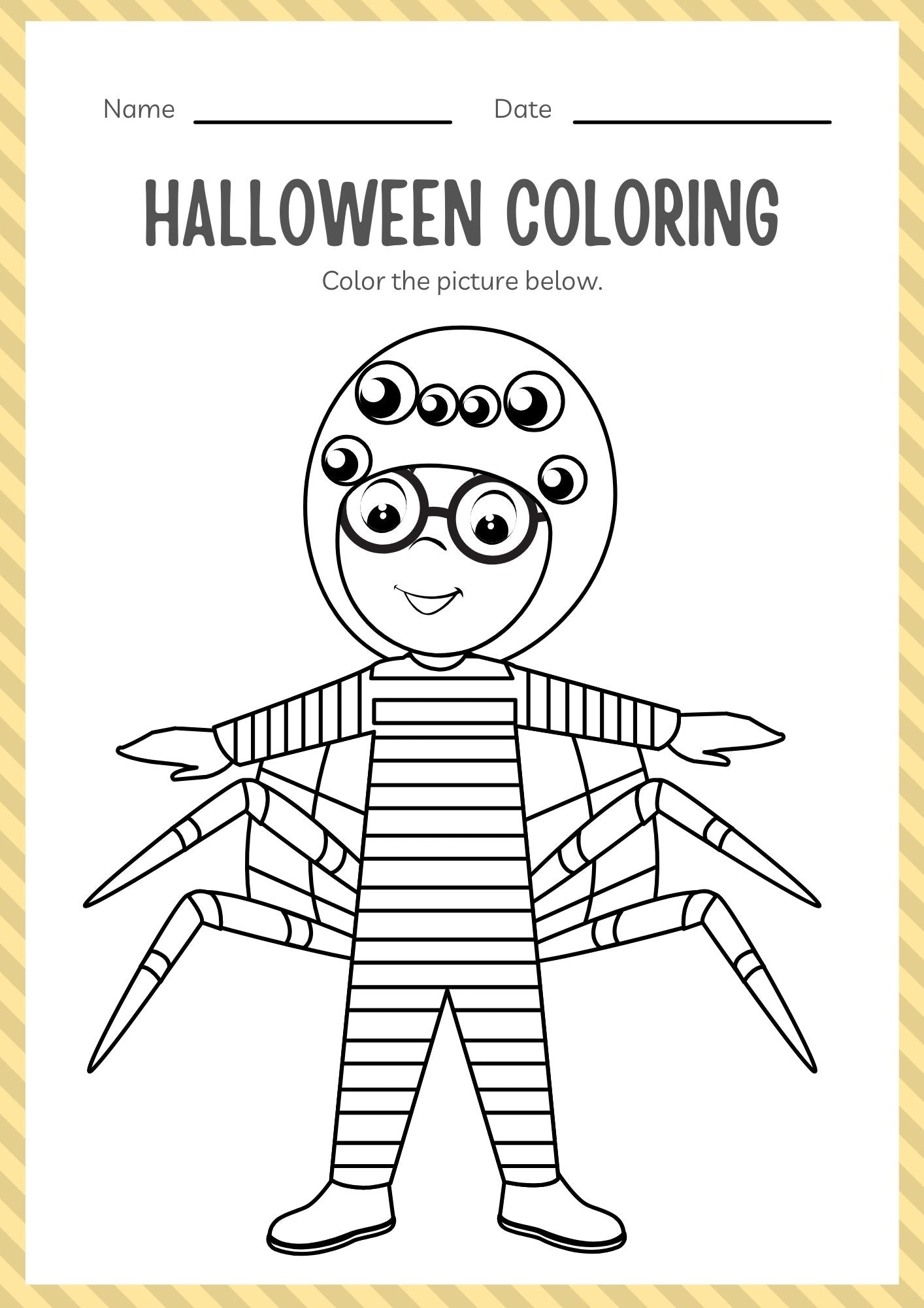 Kindergarten Halloween Activity Workbook