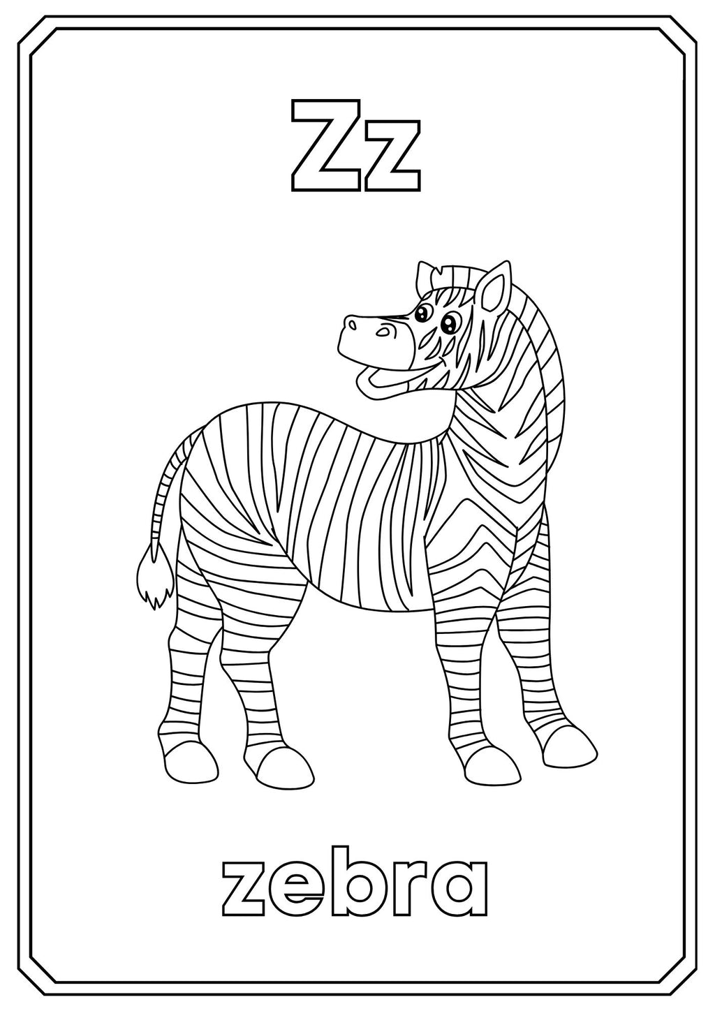 Animal Alphabet Coloring Book – ABC Learning for Kids