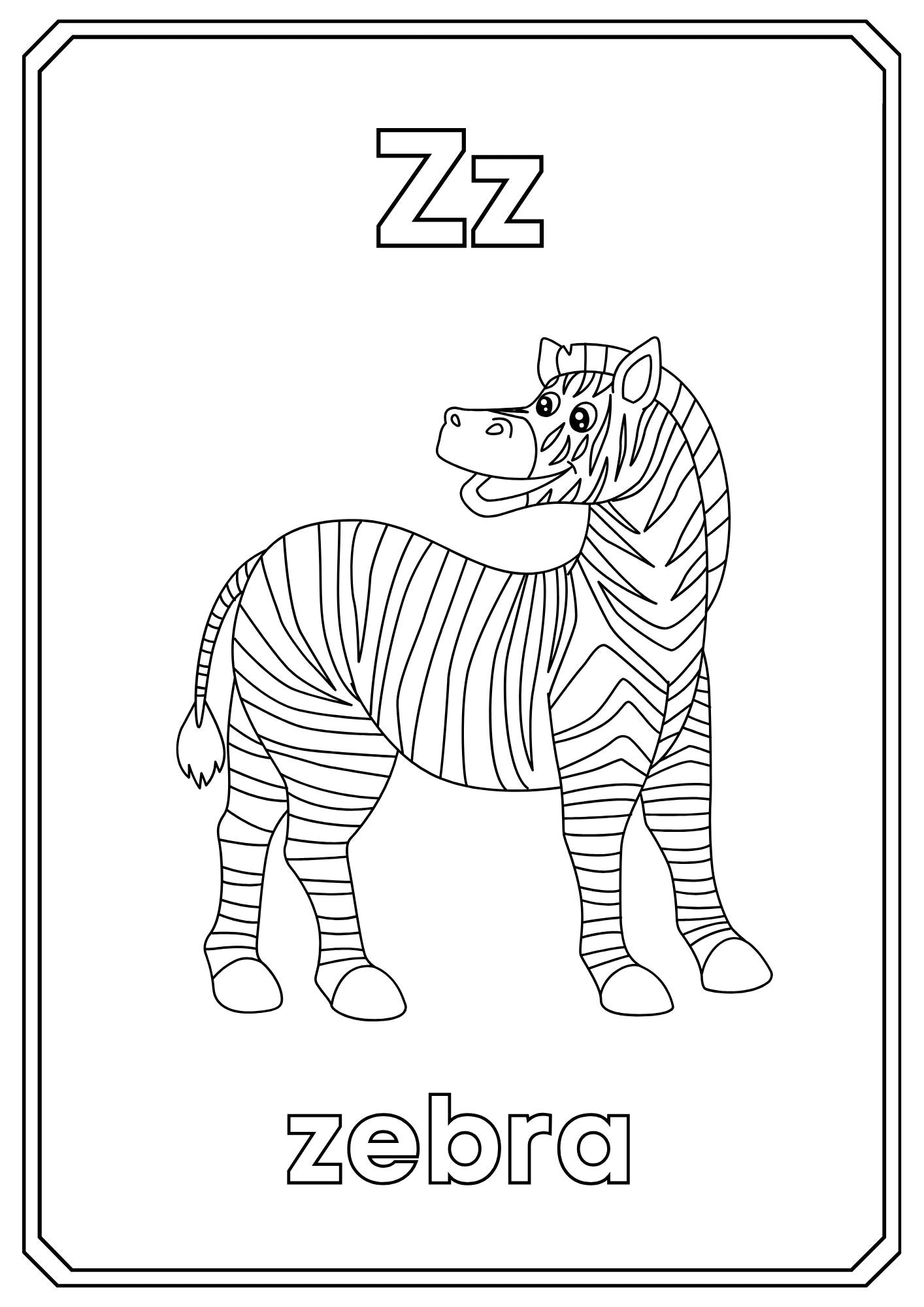 Animal Alphabet Coloring Book – ABC Learning for Kids