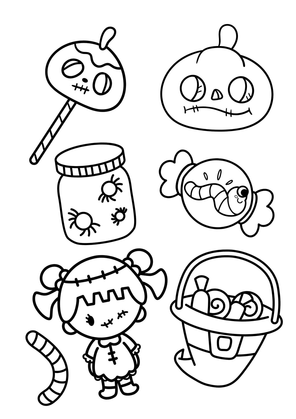 Cute Halloween Coloring Book for Kids
