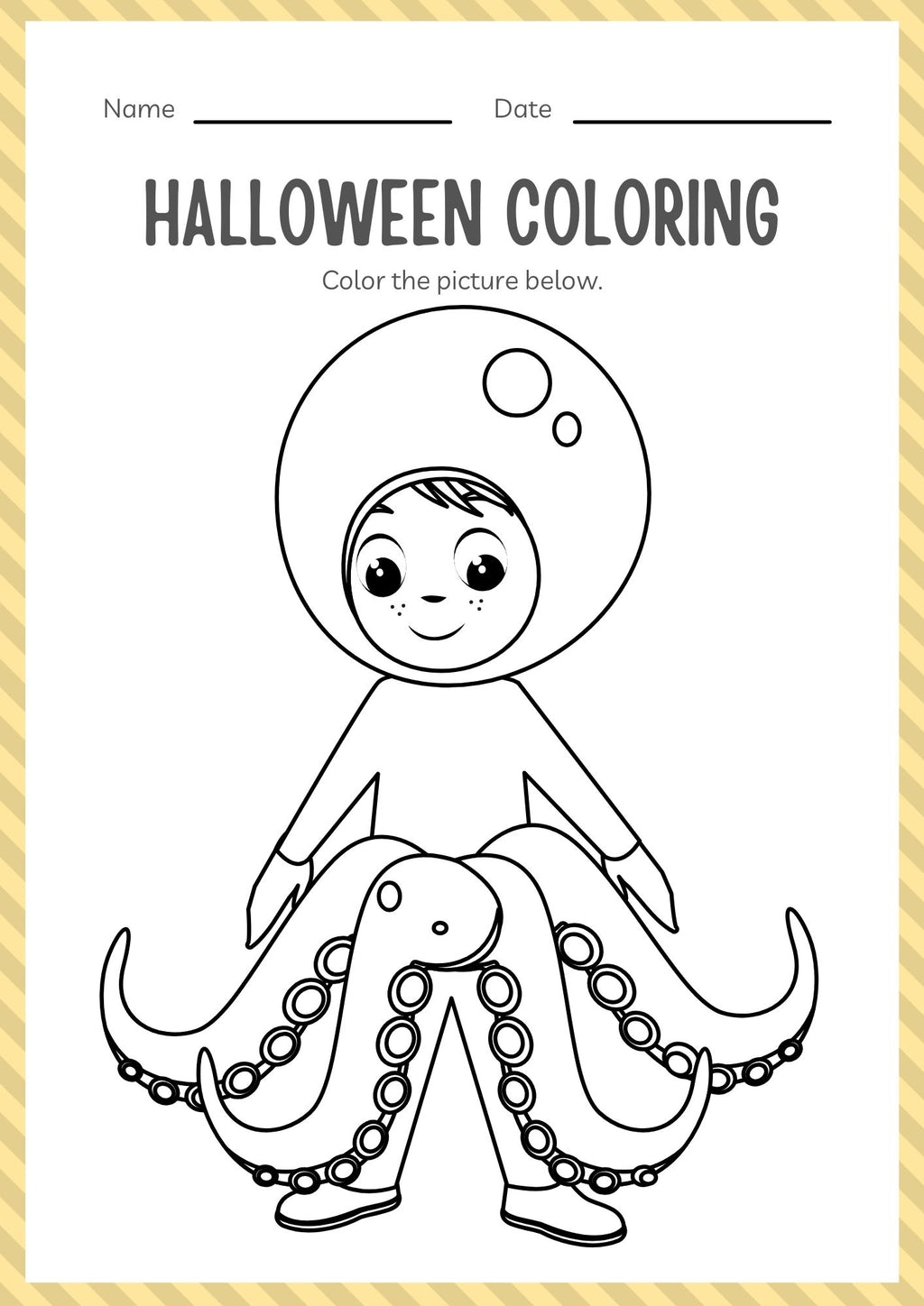 Kindergarten Halloween Activity Workbook