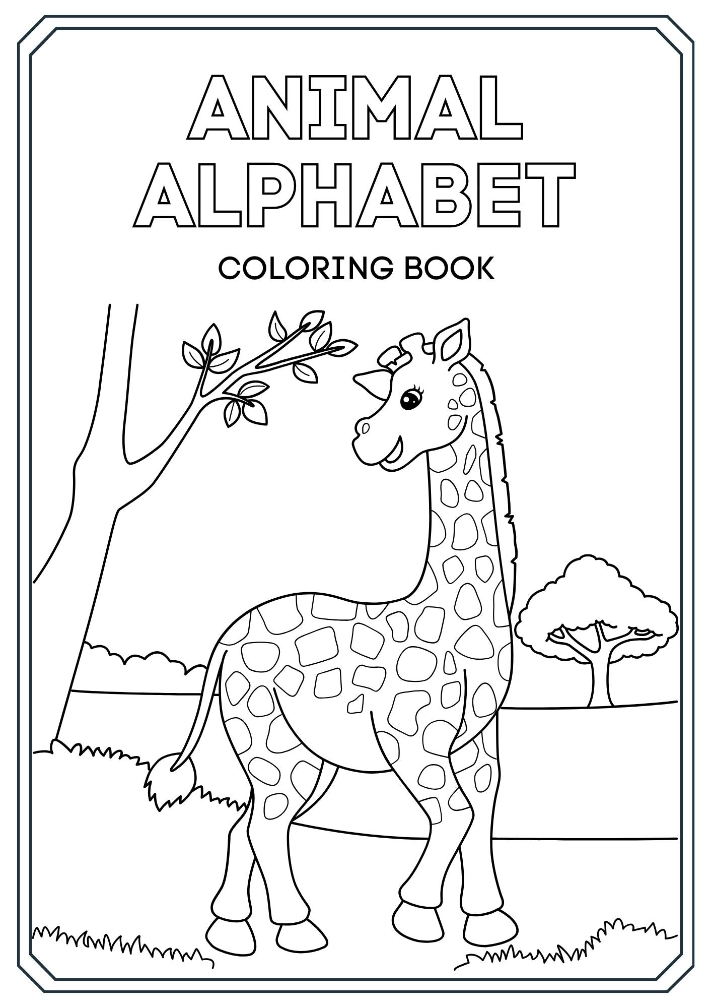 Animal Alphabet Coloring Book – ABC Learning for Kids