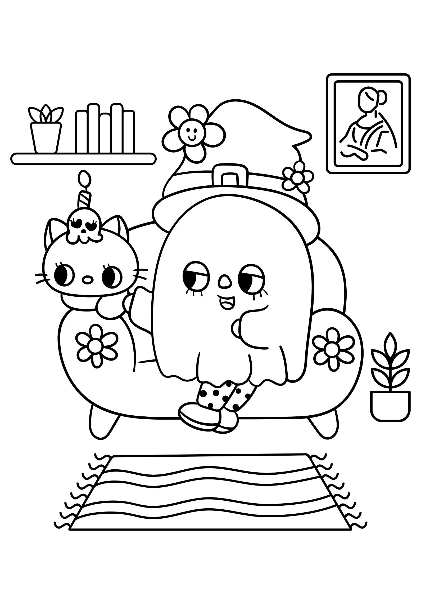 Cute Halloween Coloring Book for Kids