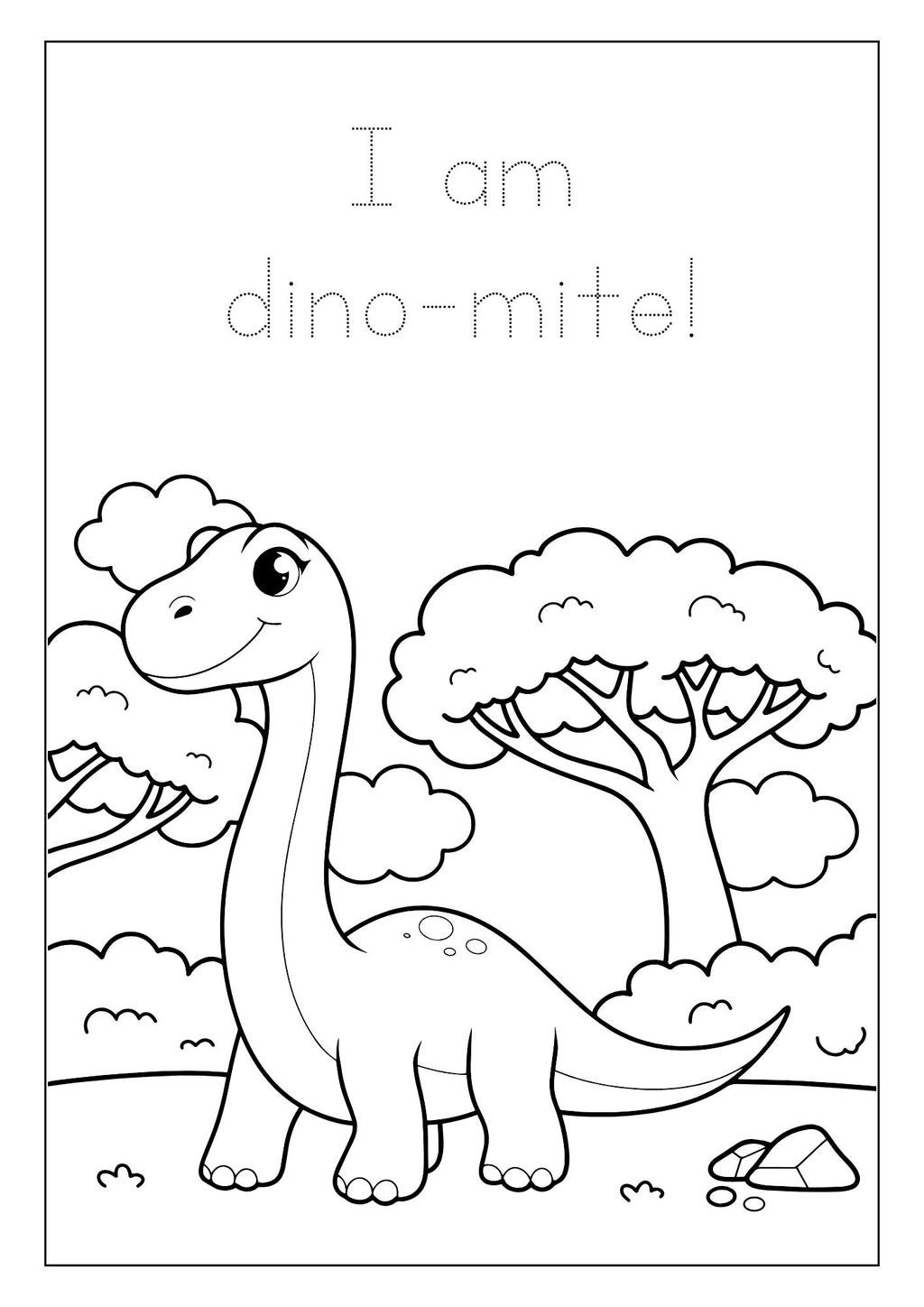 Dinosaur Coloring Book for Kids – Editable Template & Printable PDF