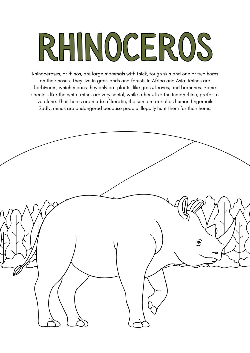 Wild Animals Coloring Pages for Kids