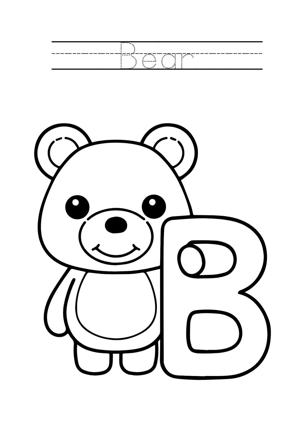 Animal Alphabet Coloring & Tracing Book for Kids