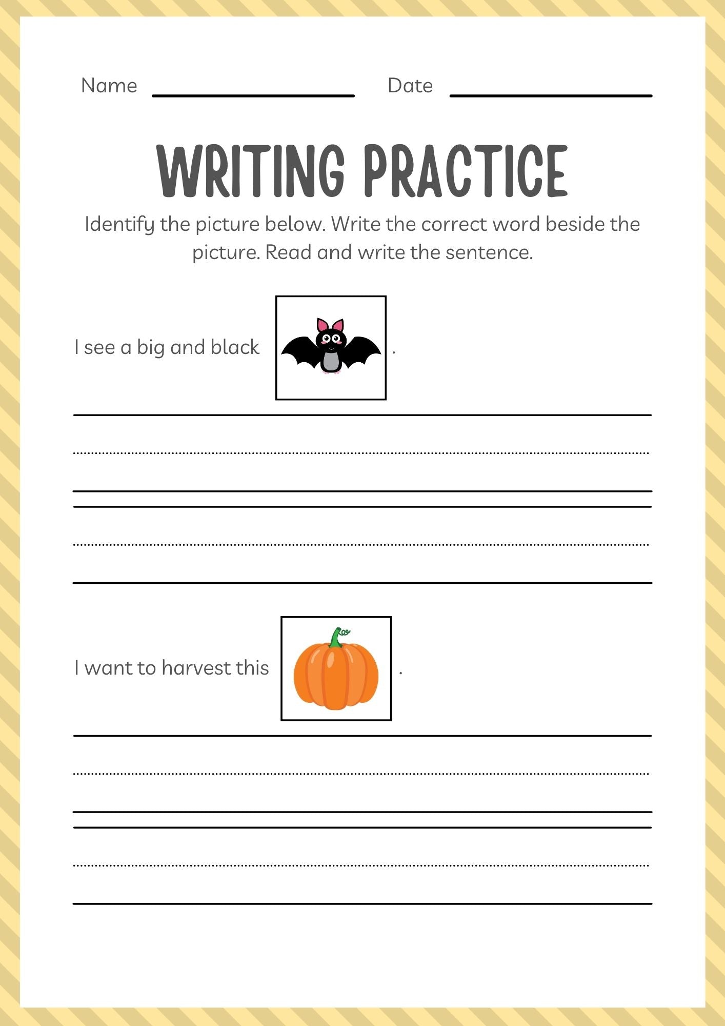 Kindergarten Halloween Activity Workbook