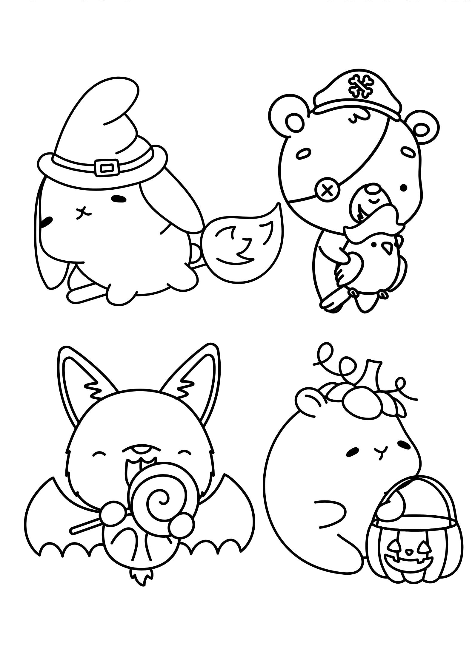 Cute Halloween Coloring Book for Kids