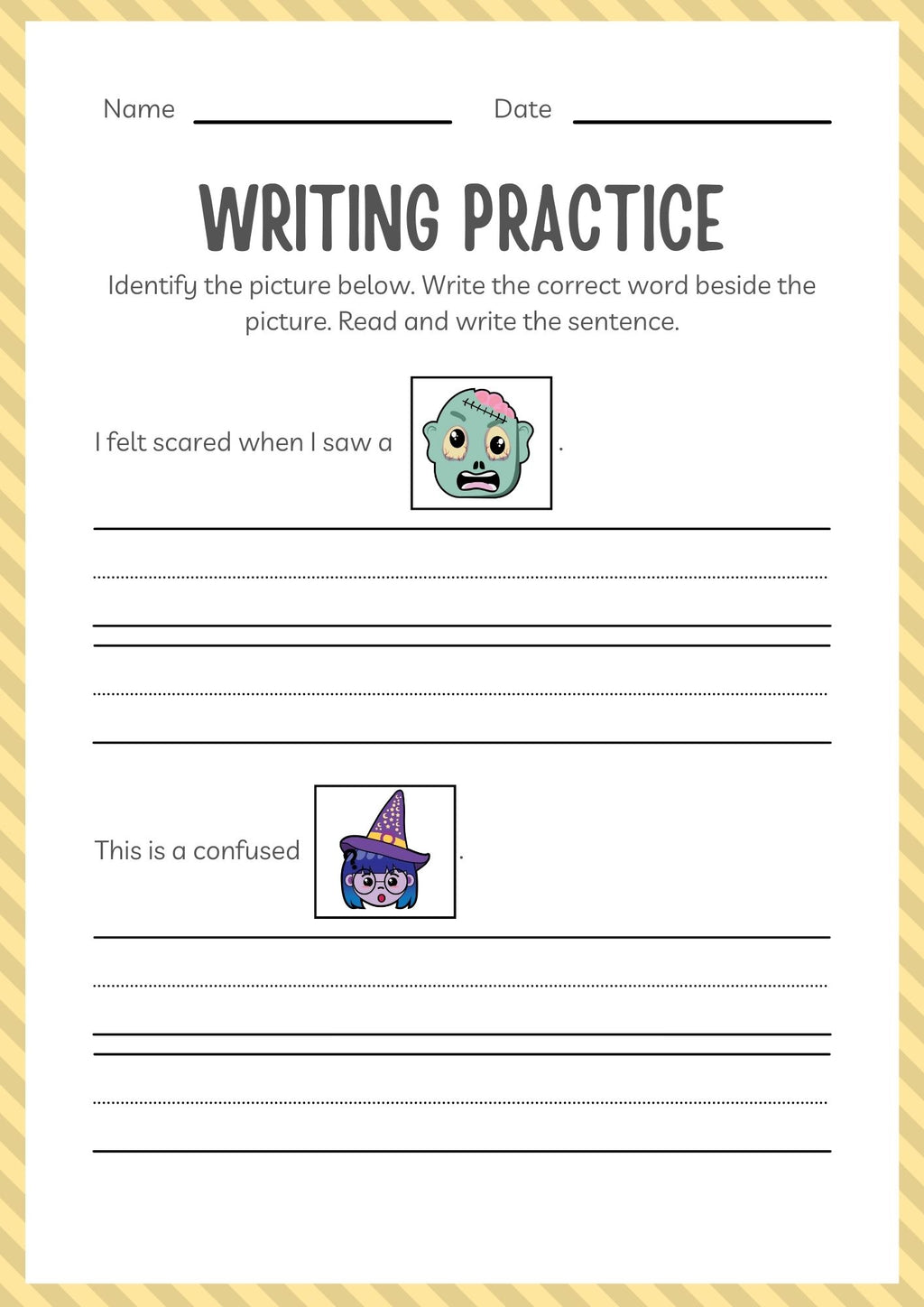 Kindergarten Halloween Activity Workbook