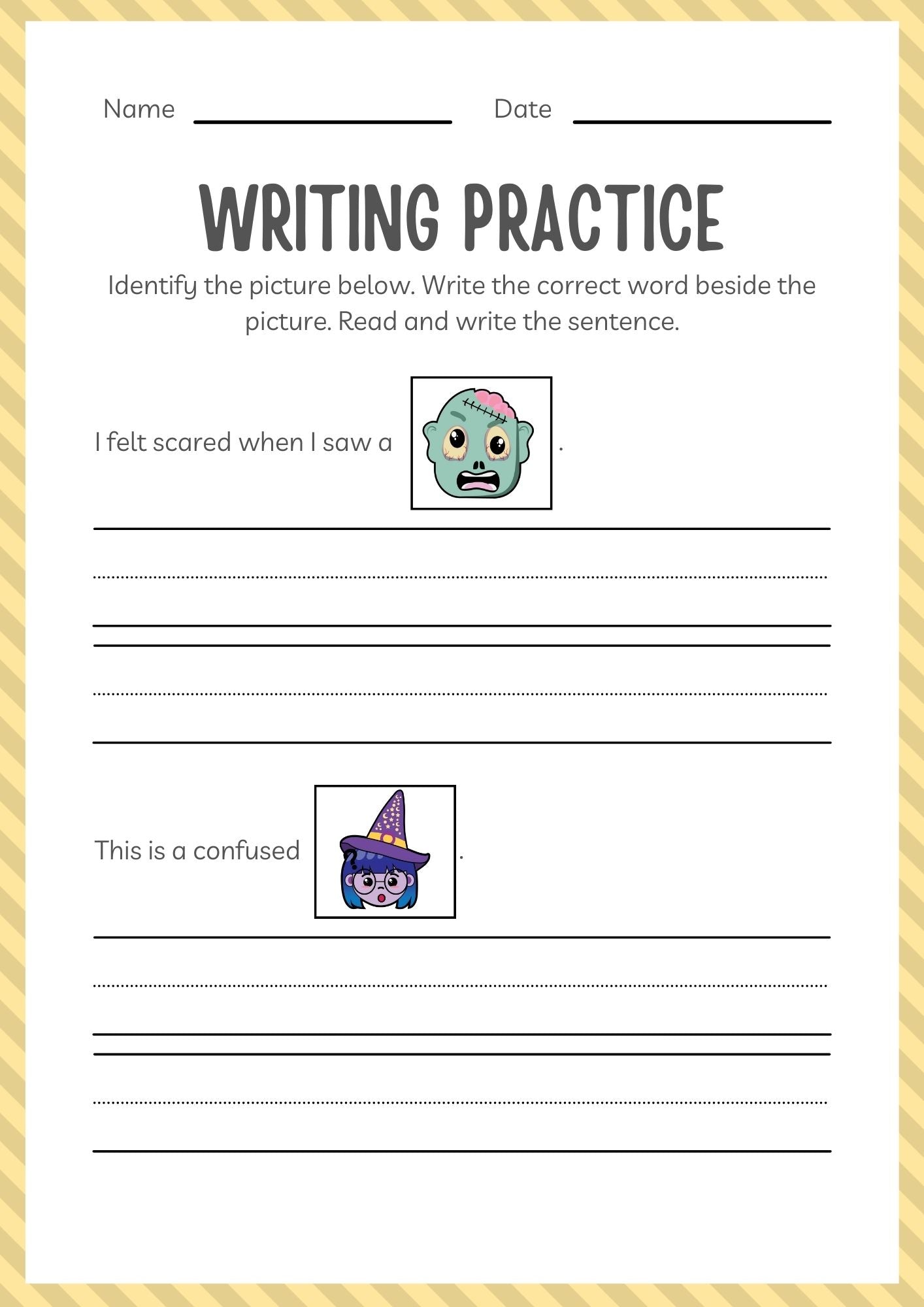 Kindergarten Halloween Activity Workbook