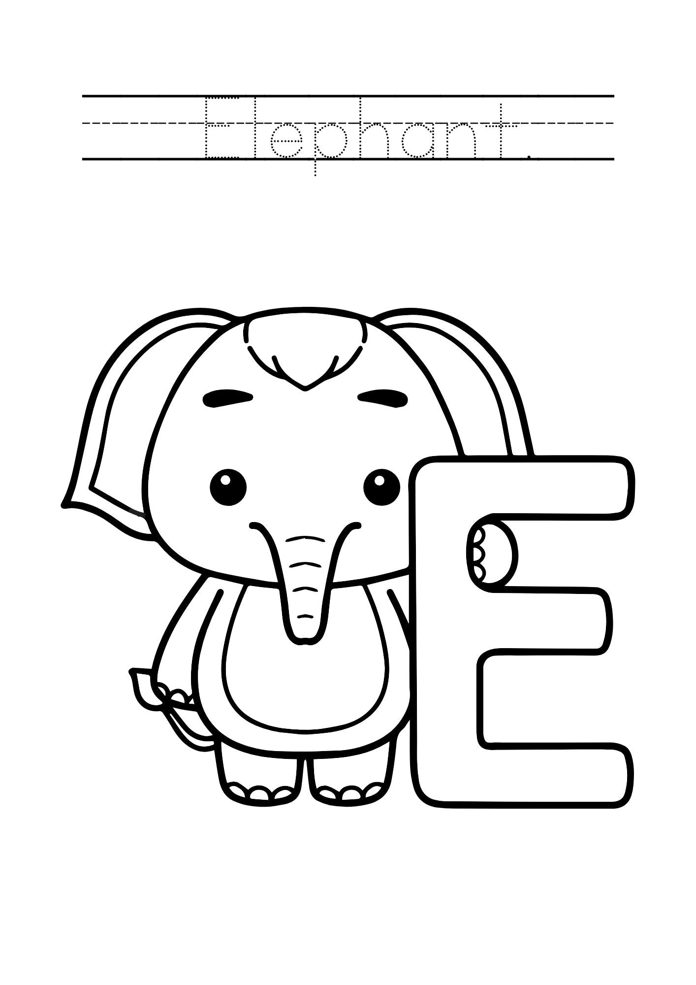 Animal Alphabet Coloring & Tracing Book for Kids