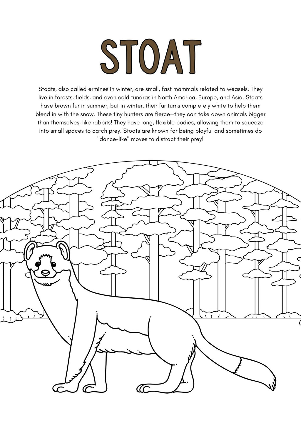 Wild Animals Coloring Pages for Kids