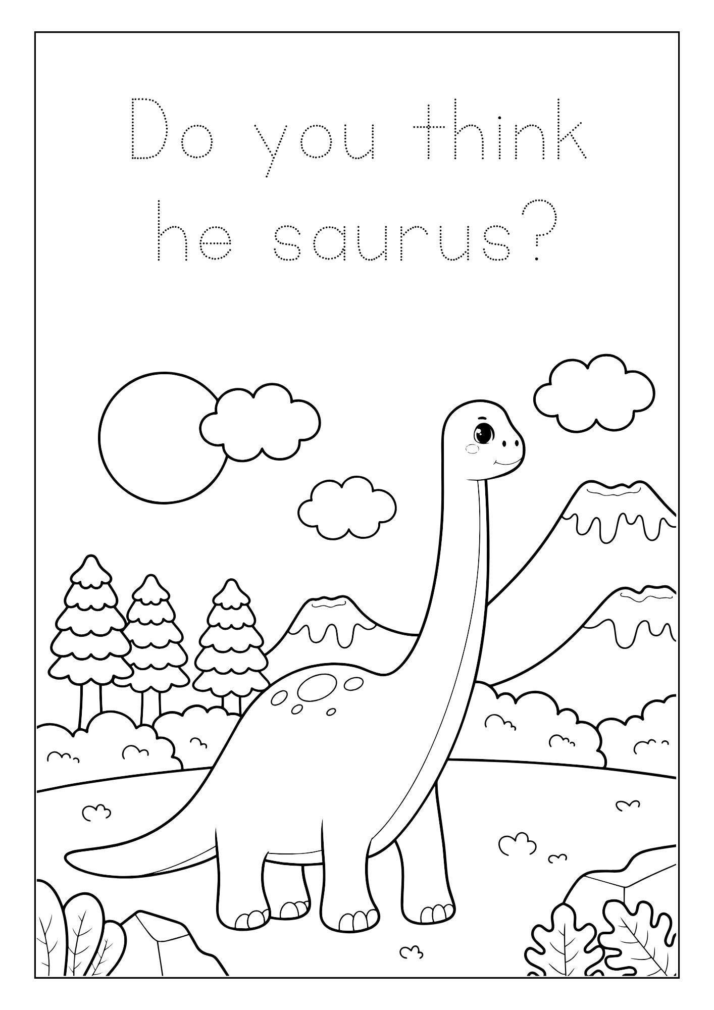 Dinosaur Coloring Book for Kids – Editable Template & Printable PDF