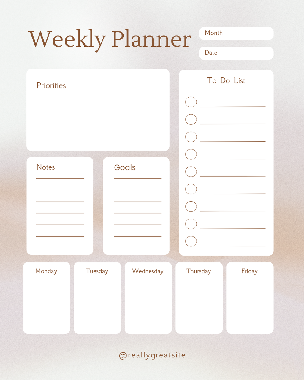 Practical Time Management & Planning Bundle 20 Canva Templates