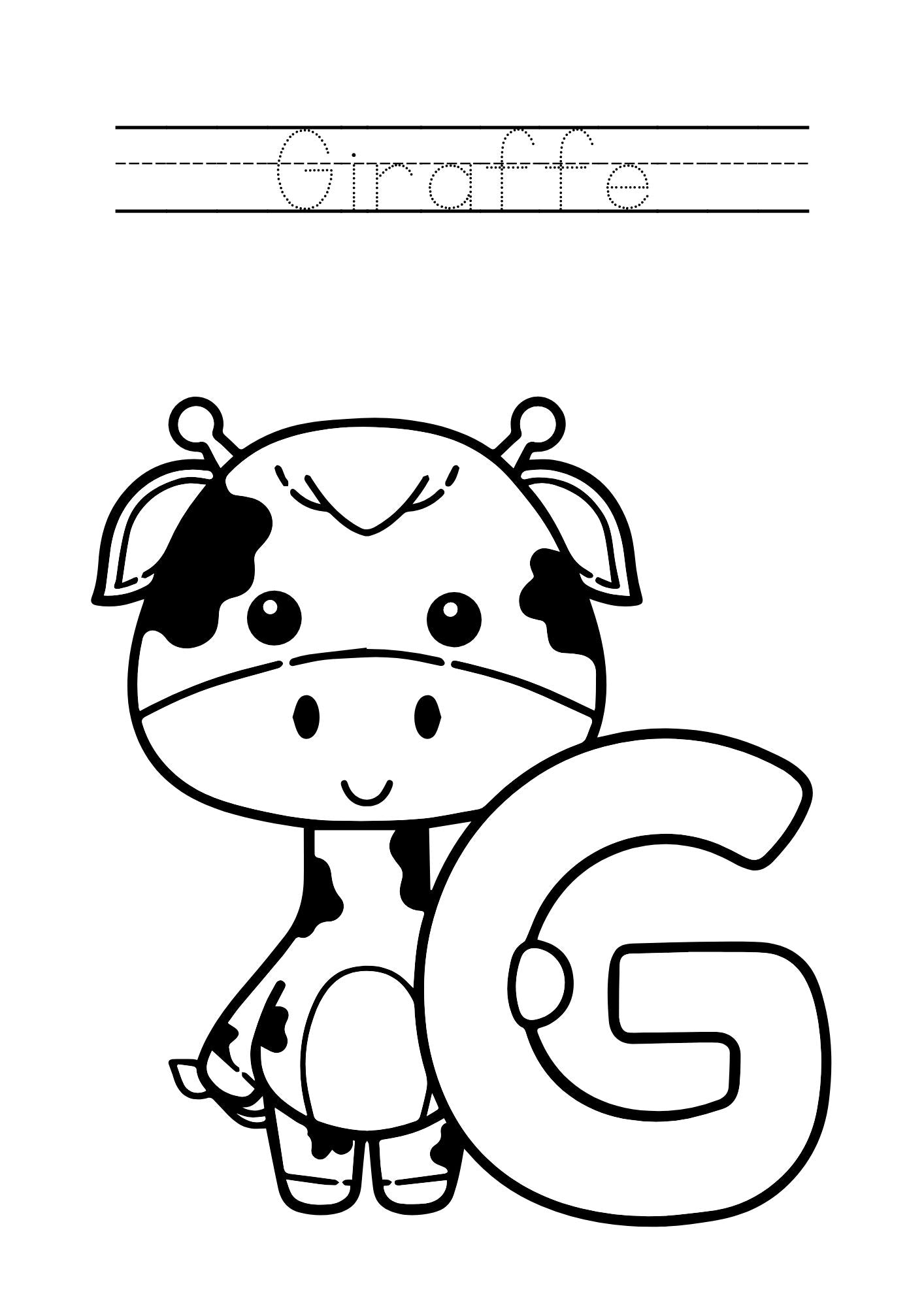 Animal Alphabet Coloring & Tracing Book for Kids