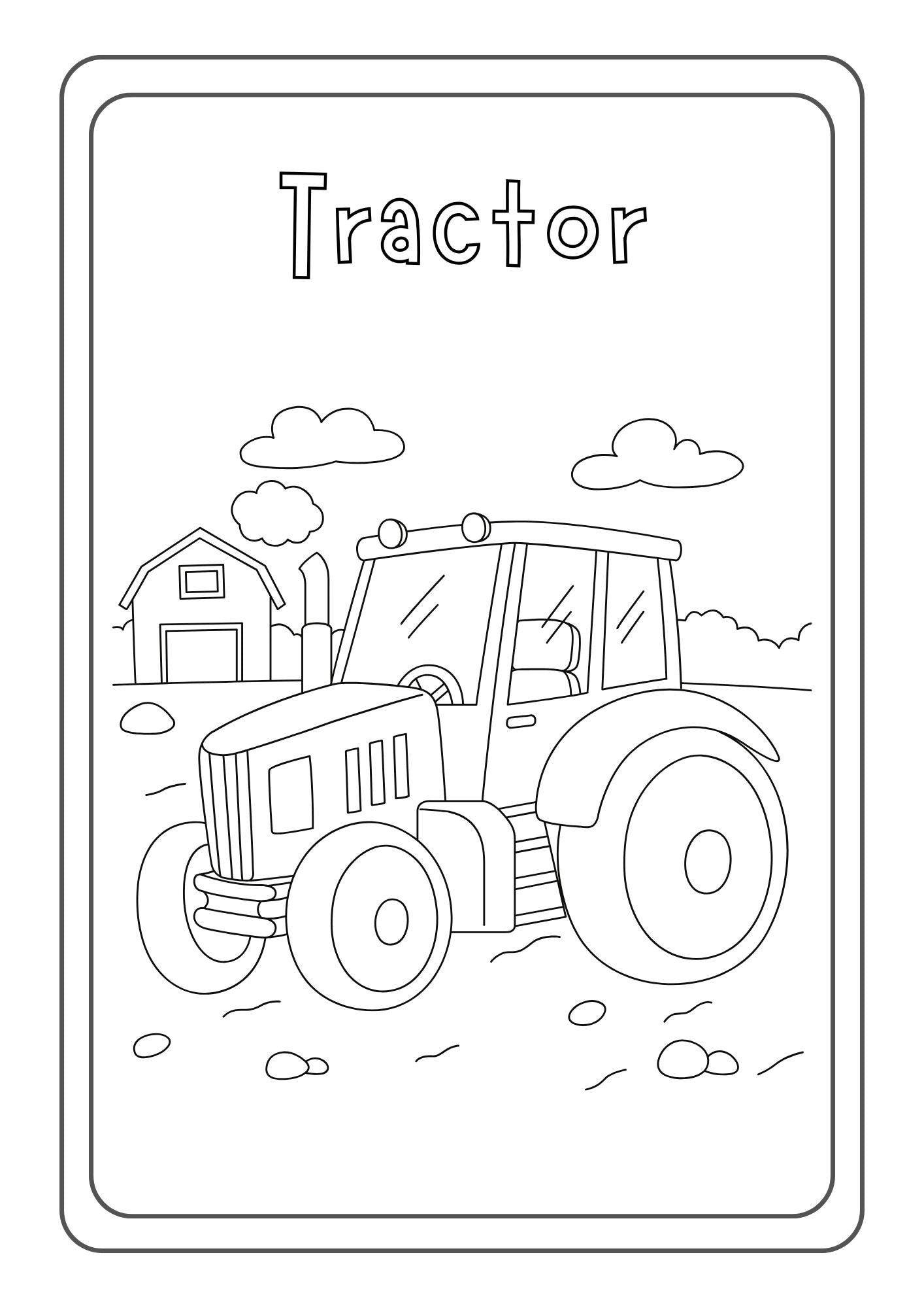 Vehicles Coloring Book for Kids