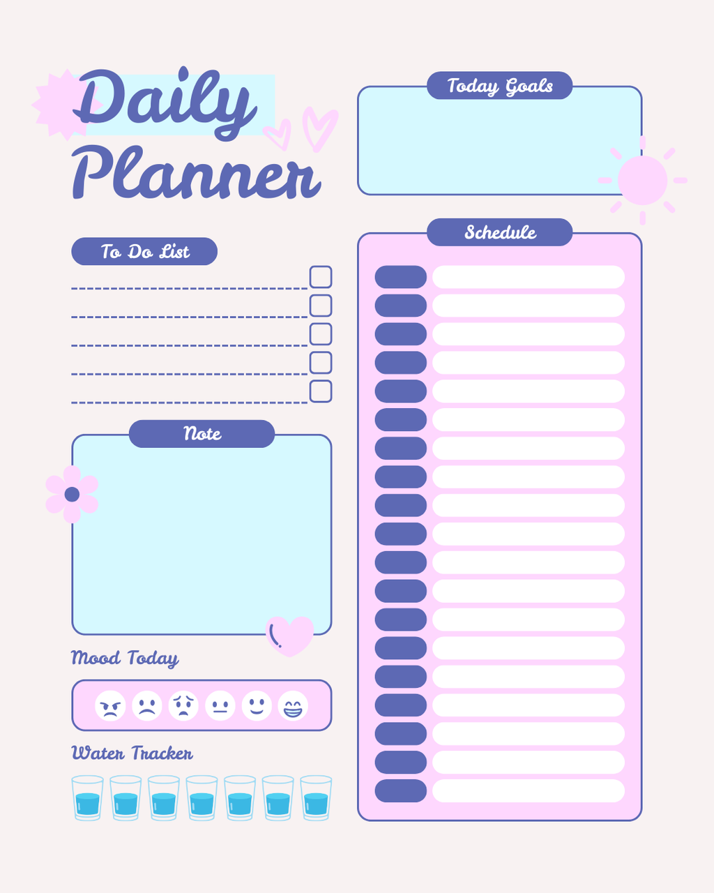 Practical Time Management & Planning Bundle 20 Canva Templates