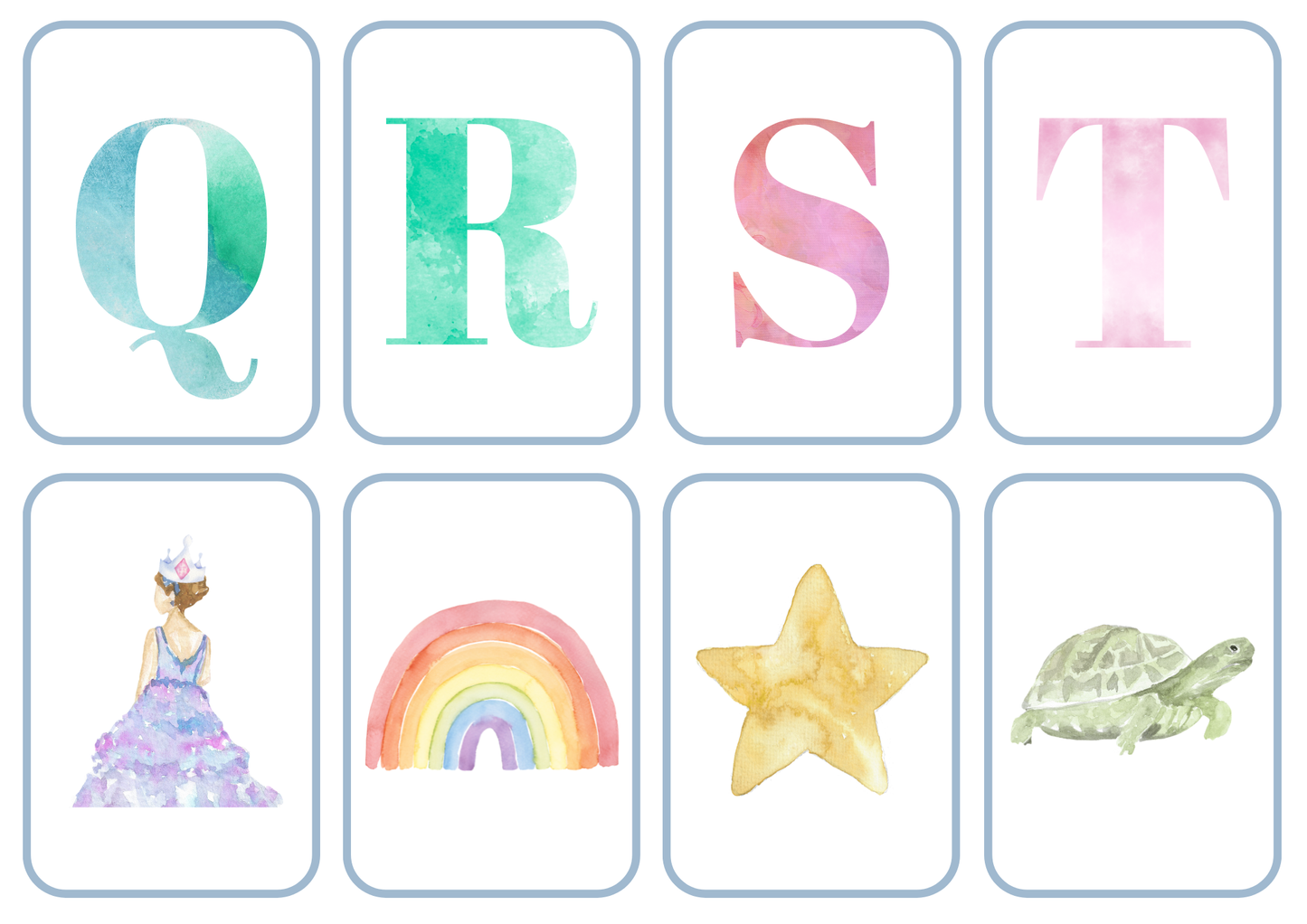Alphabet_Flashcards_Q-T - SMAZON 