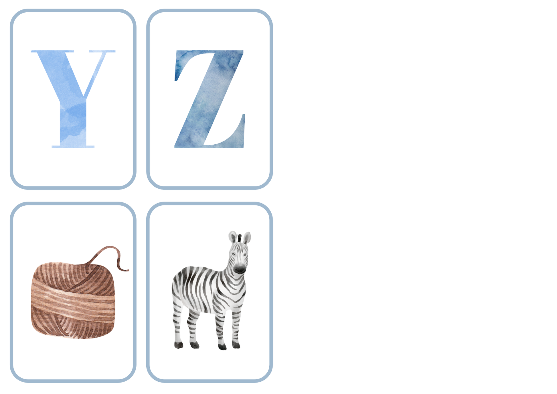 Alphabet_Flashcards_Y-Z - SMAZON 