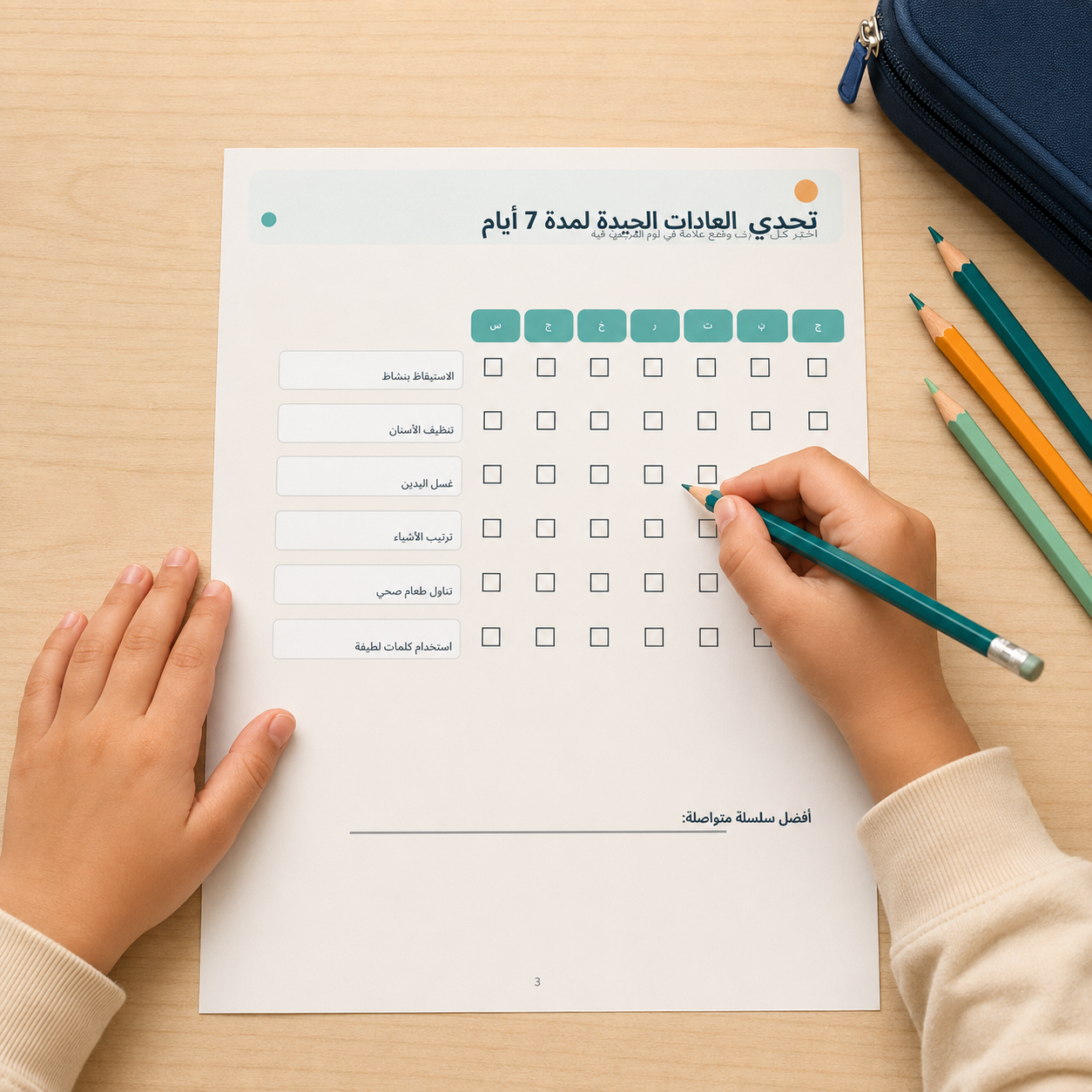 كتاب العادات الجيدة للأطفال – نسختان عربية وإنجليزية