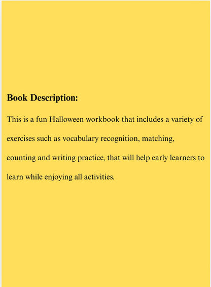Halloween Activity Workbook