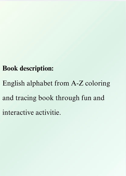 ABC Coloring & Tracing Workbook for Kids (A–Z)