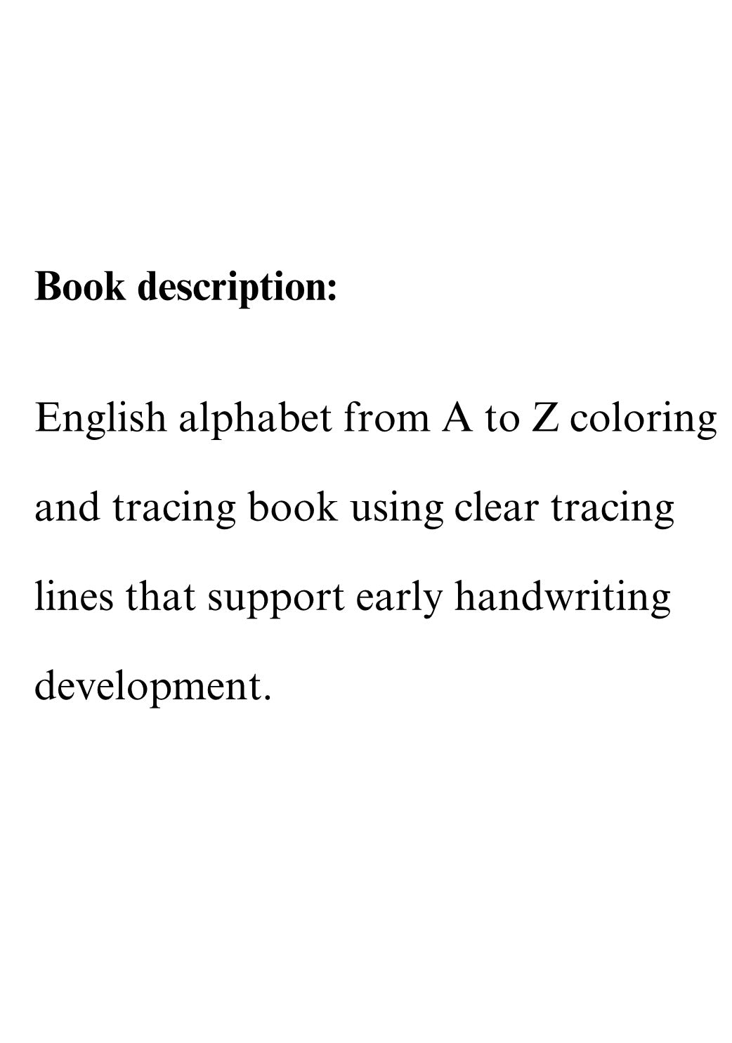 My Little ABC Tracing Booklet