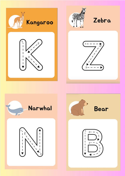 Animal ABC Tracing Workbook