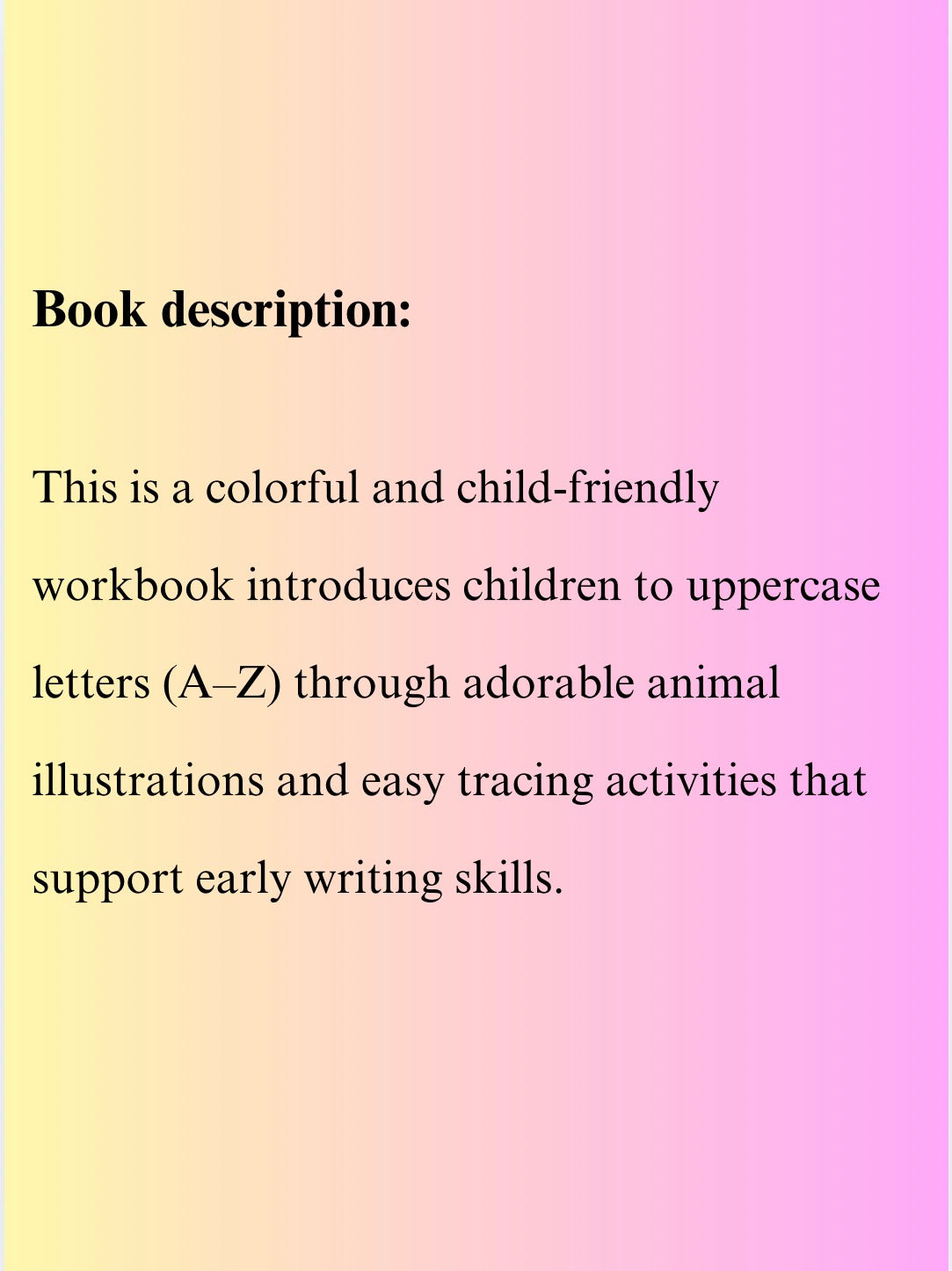 Animal ABC Tracing Workbook