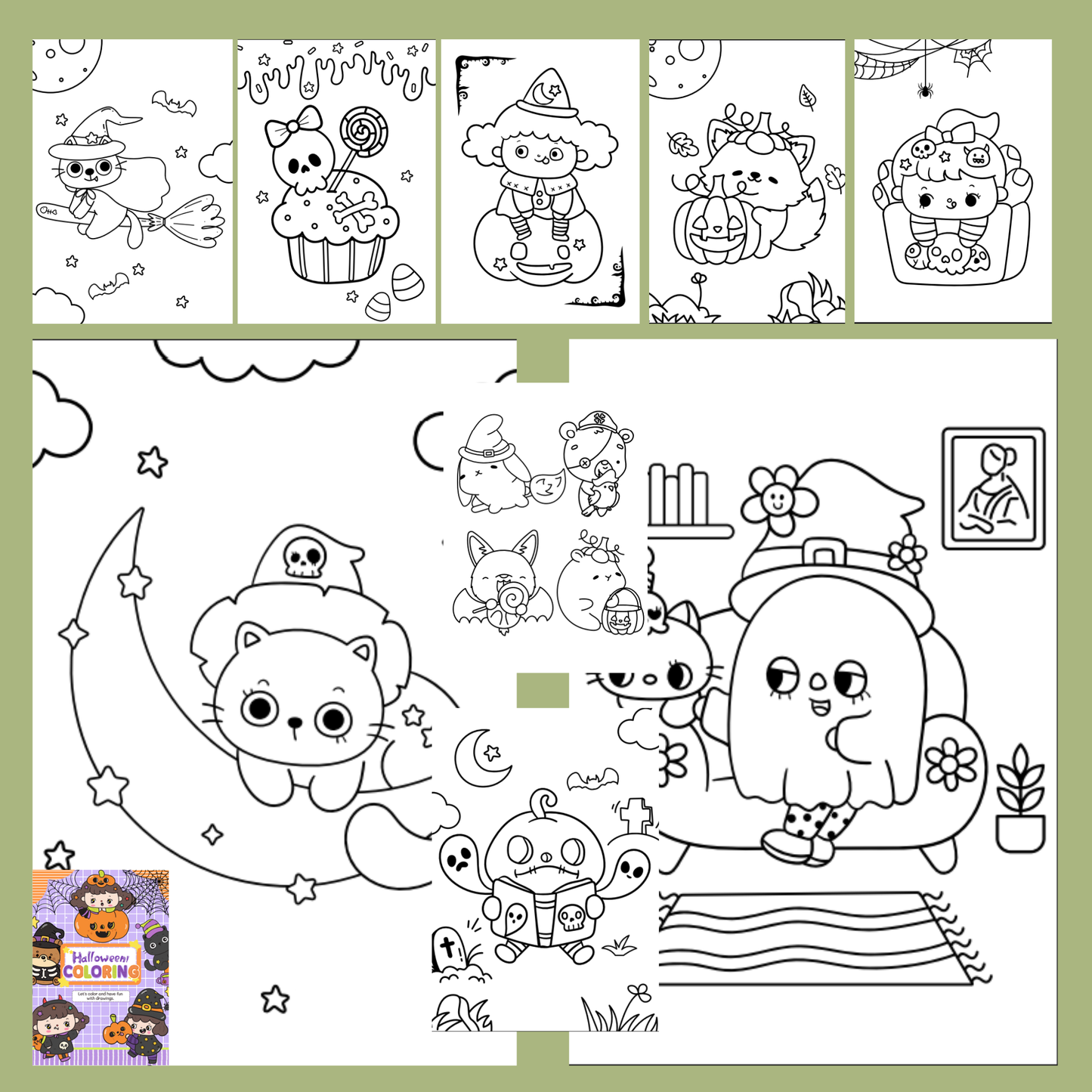 Halloween Kids Coloring Book