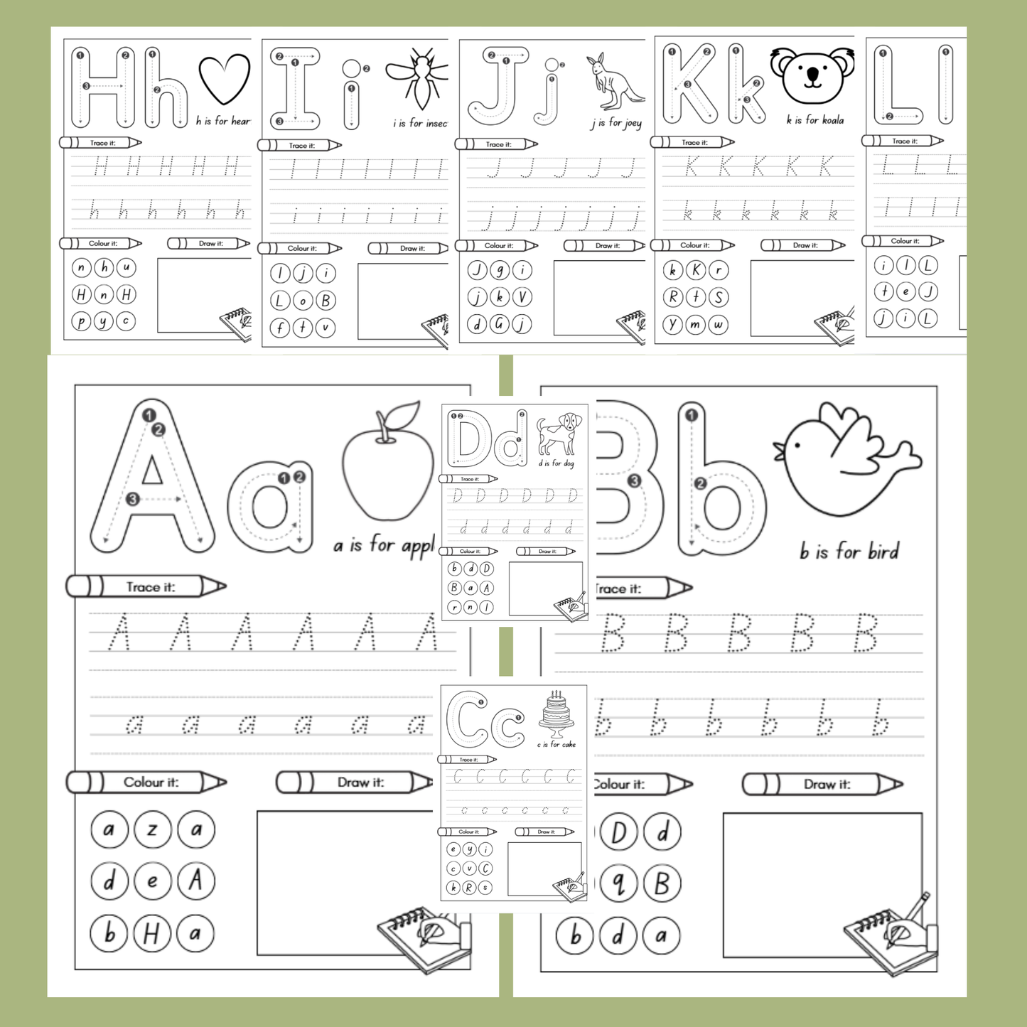 A-Z Handwriting Worksheets Bundle