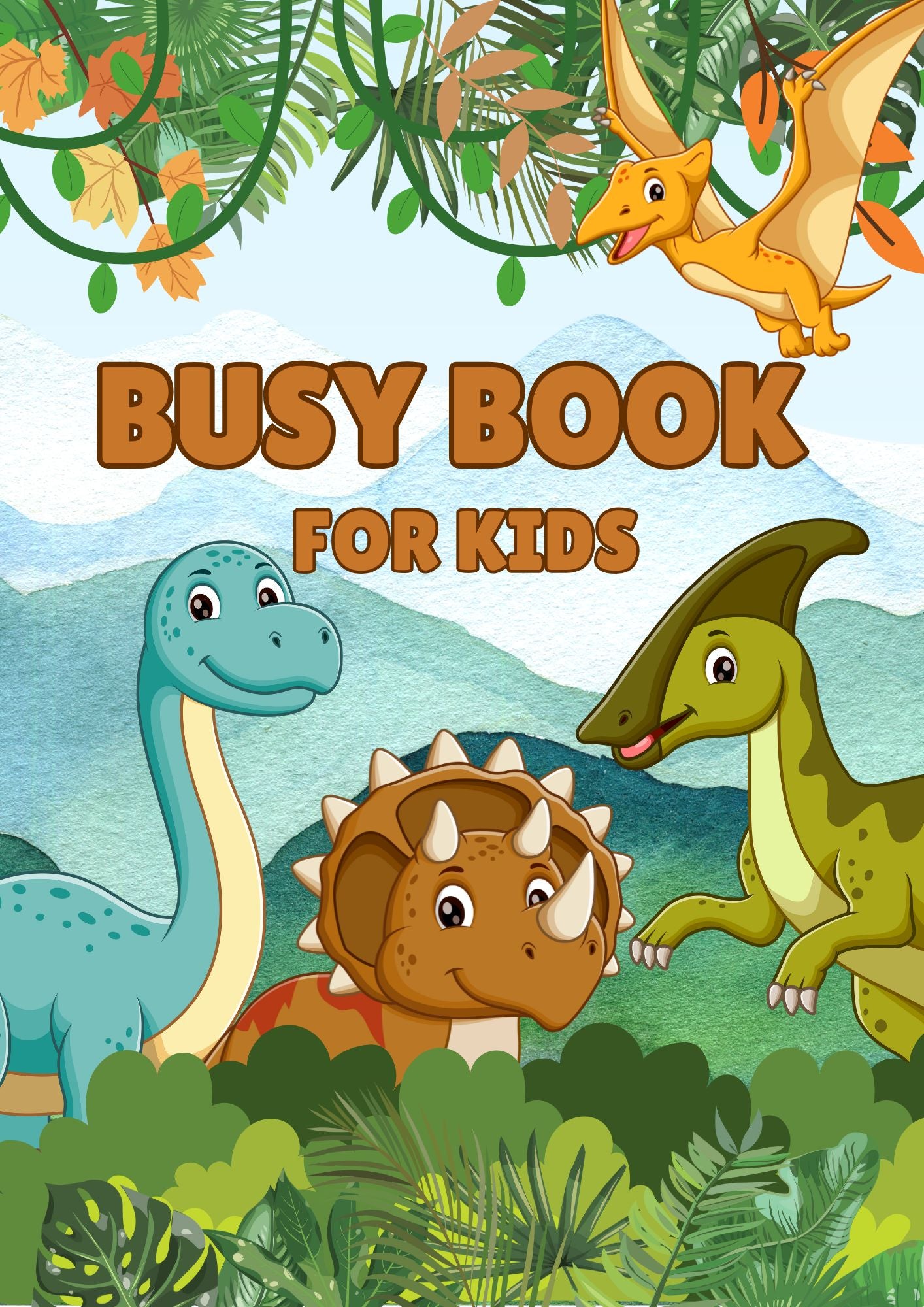 Dinosaur Coloring Book for Kids – Editable Template & Printable PDF