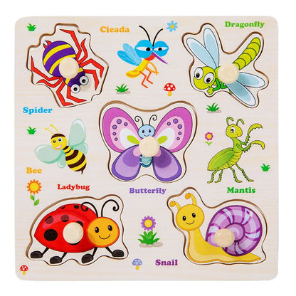 Montessori Wooden Learning Puzzle Board for Kids