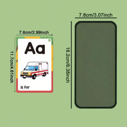 ABC Alphabet Phonics Flash Cards for Kids – 26 Letter Learning Cards