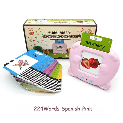 Children's Language Audiobook Learning Machine 112pcs Card Insert Card Children's Educational Toys German English Spanish Arabic