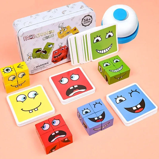 Montessori Face Change Puzzle Game for Kids