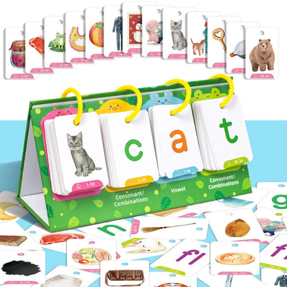 Kids Montessori English Word Lists Cards CVC Words Flashcards Phonics Sight Words Learning Tool Speech Therapy  Learning Toys