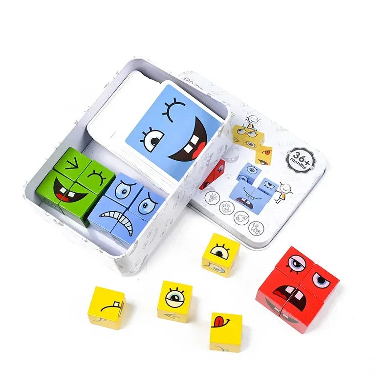 Montessori Face Change Puzzle Game for Kids