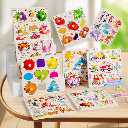 Montessori Wooden Learning Puzzle Board for Kids