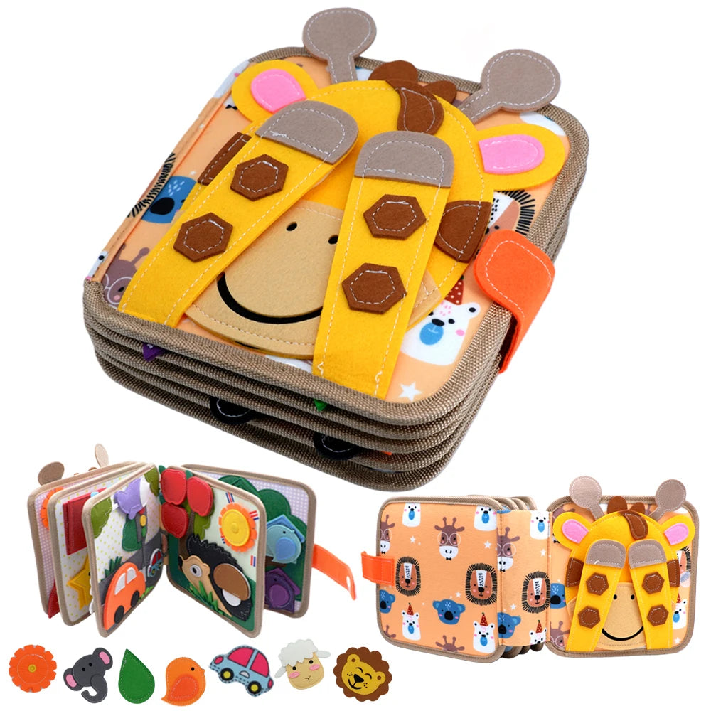 Montessori Felt Quiet Book | 3D Soft Cloth Activity Book for Kids Ages 3–6
