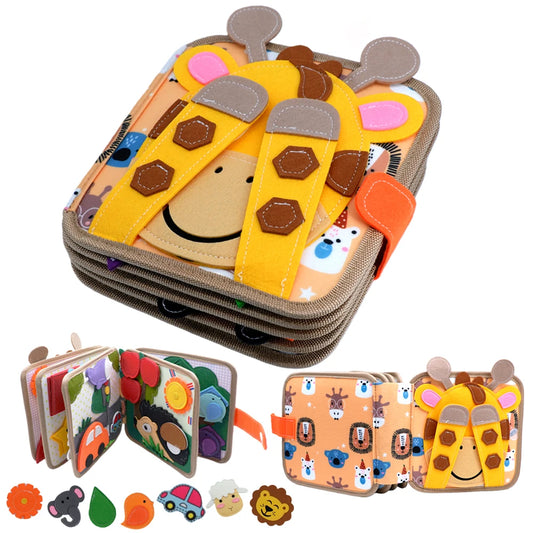 Montessori Felt Quiet Book | 3D Soft Cloth Activity Book for Kids Ages 3–6