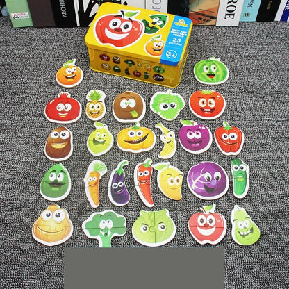 Toddler Matching Puzzle Cards – Animals, Fruits & Vehicles Learning Game
