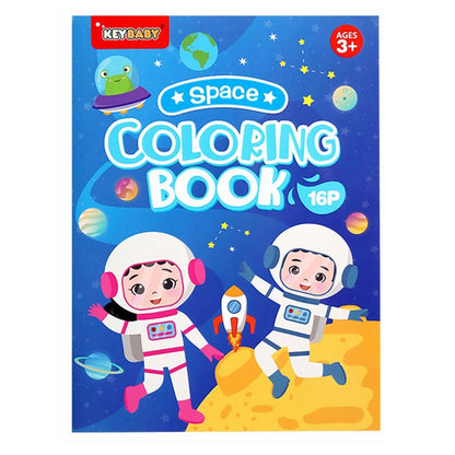 16 Pages Boys Girls Children's Coloring Books Mermaid Dinosaur Unicorn Baby Drawing Book School Early Education Stationery Toys