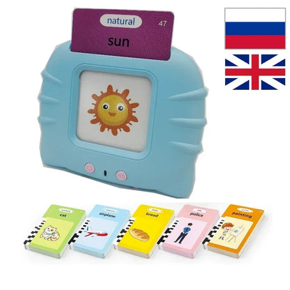 Talking Flash Cards Reading Machine | 112 Cards 224 Contents Bilingual Learning Toy for Kids Ages 3–12