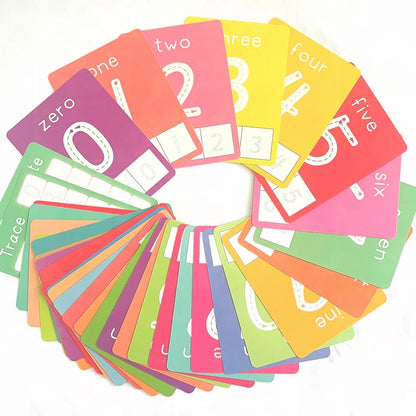 Engaging 36-Card Set: Children's Number Cognition Flashcards for Reading Writing Early Math Learning Montessori Educational Toy