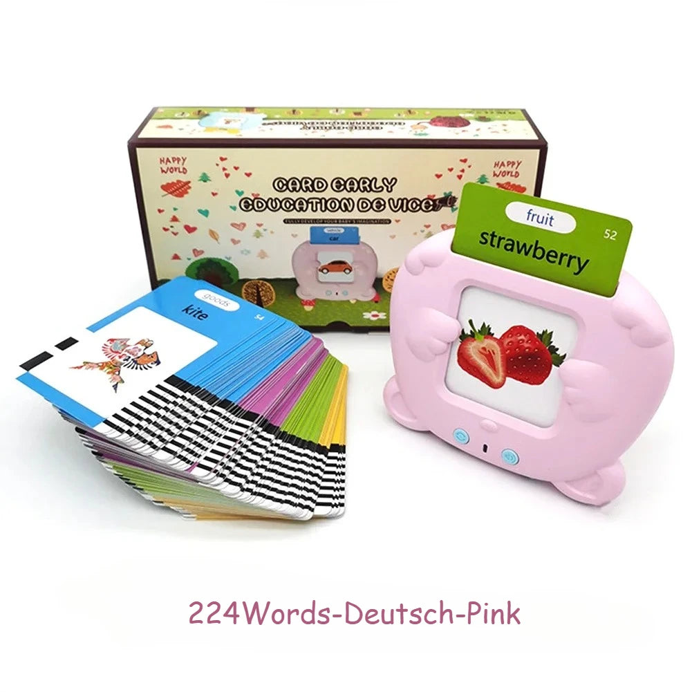 Children's Language Audiobook Learning Machine 112pcs Card Insert Card Children's Educational Toys German English Spanish Arabic