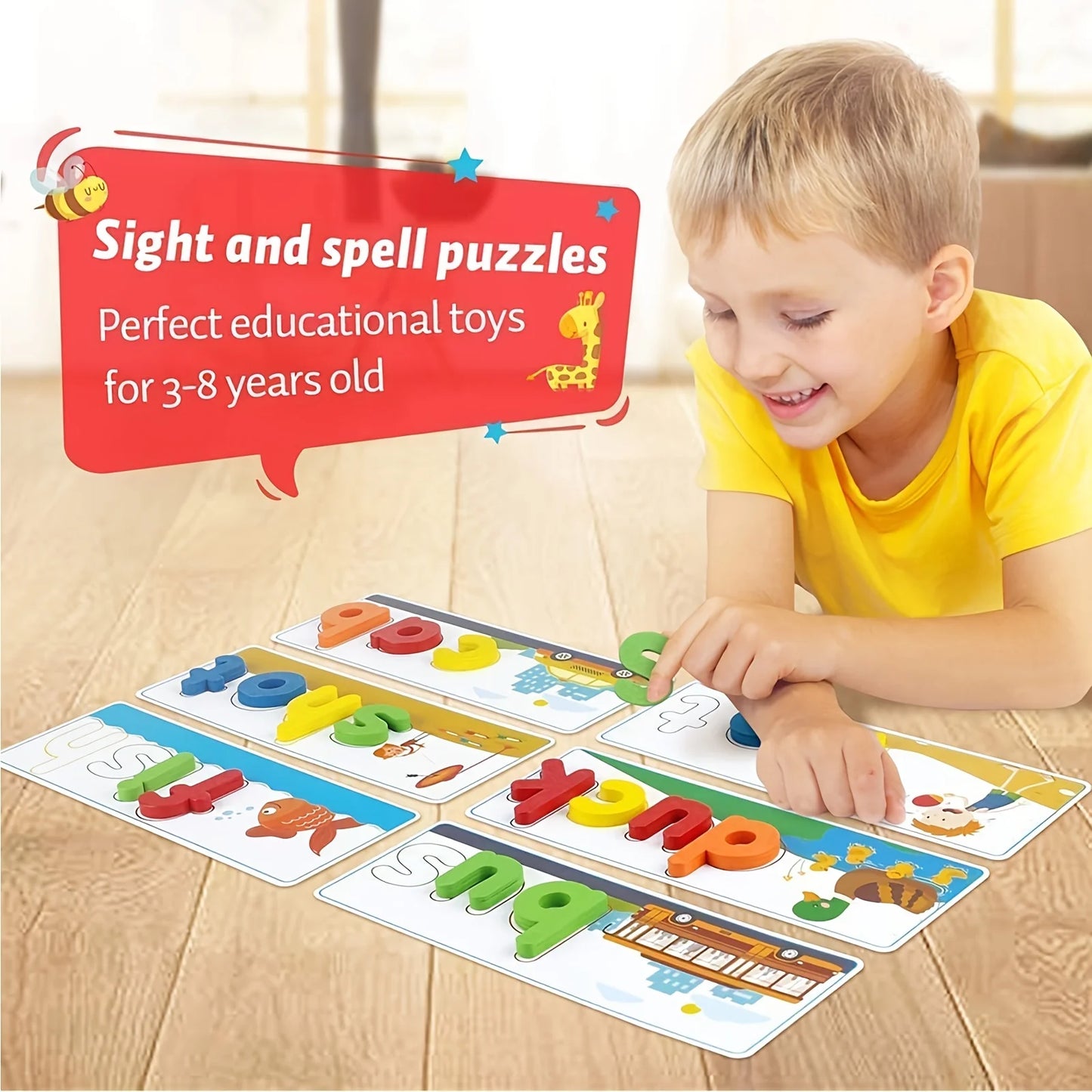 See & Spell Word Matching Game for Kids