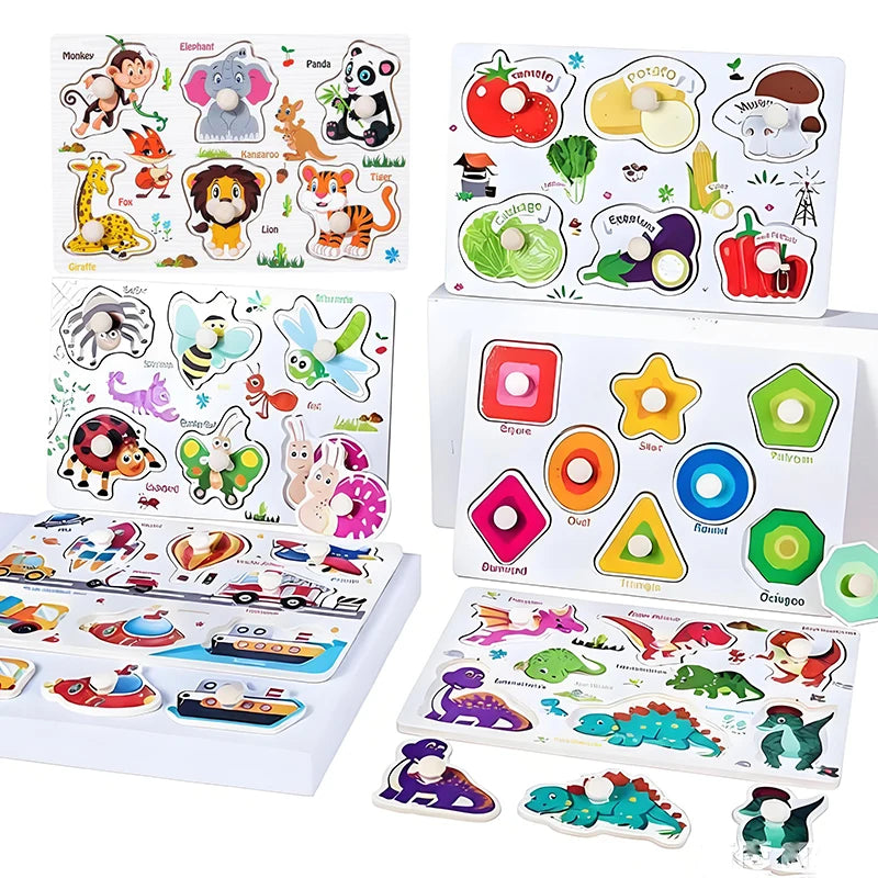 Montessori Wooden Learning Puzzle Board for Kids